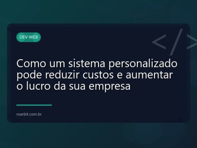 Como um sistema personalizado pode reduzir custos e aumentar o lucro da sua empresa