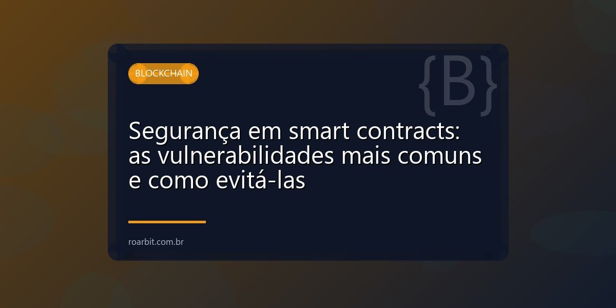 Segurança em smart contracts: as vulnerabilidades mais comuns e como evitá-las