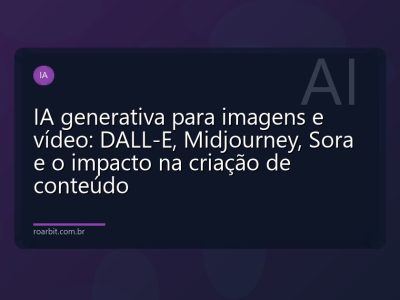 IA generativa para imagens e vídeo: DALL-E, Midjourney, Sora e o impacto na criação de conteúdo