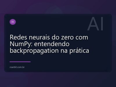 Redes neurais do zero com NumPy: entendendo backpropagation na prática