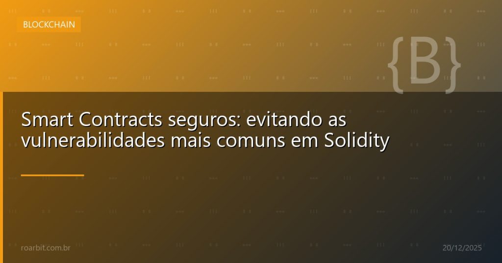 Smart Contracts seguros: evitando as vulnerabilidades mais comuns em Solidity