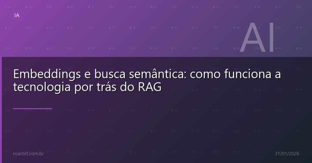 Embeddings e busca semântica: como funciona a tecnologia por trás do RAG