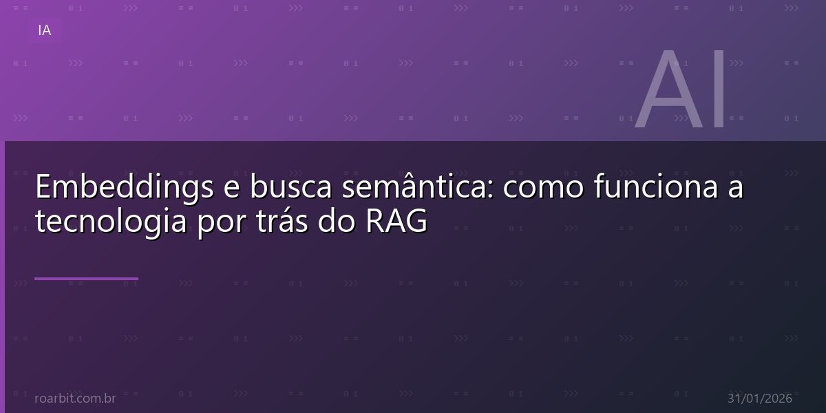 Embeddings e busca semântica: como funciona a tecnologia por trás do RAG