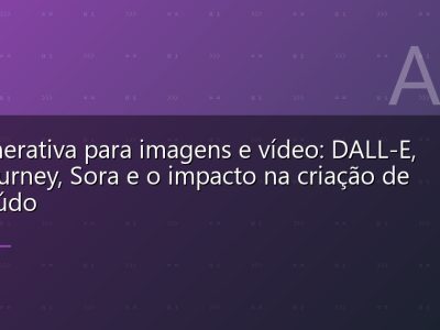 IA generativa para imagens e vídeo: DALL-E, Midjourney, Sora e o impacto na criação de conteúdo