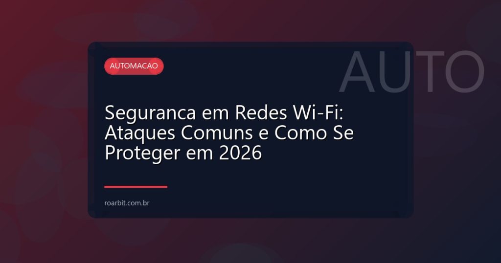 Seguranca em Redes Wi-Fi: Ataques Comuns e Como Se Proteger em 2026