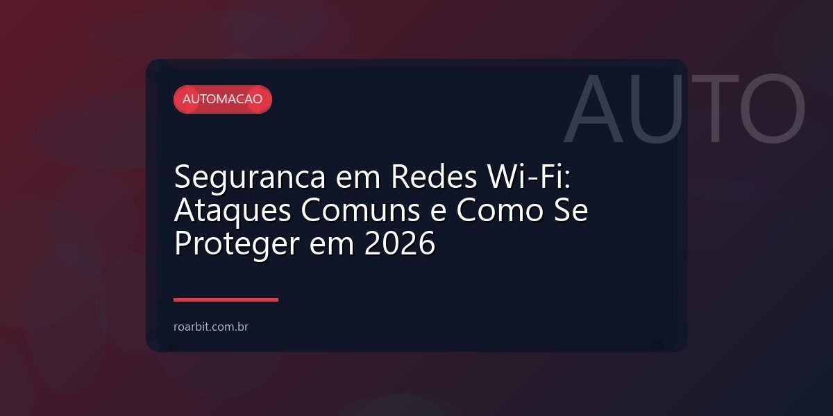 Seguranca em Redes Wi-Fi: Ataques Comuns e Como Se Proteger em 2026