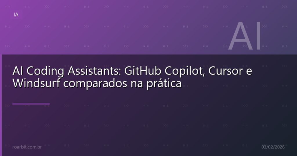 AI Coding Assistants: GitHub Copilot, Cursor e Windsurf comparados na prática
