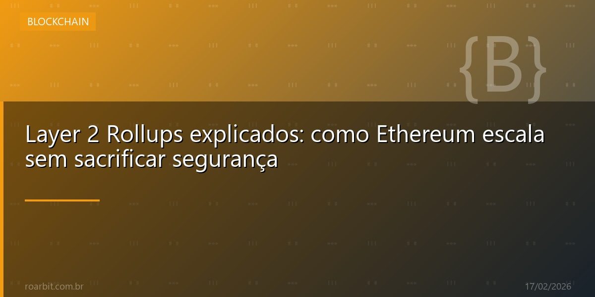 Layer 2 Rollups explicados: como Ethereum escala sem sacrificar segurança