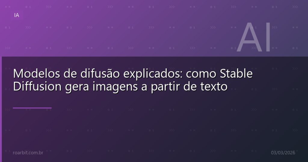 Modelos de difusão explicados: como Stable Diffusion gera imagens a partir de texto