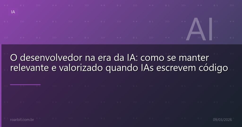 O desenvolvedor na era da IA: como se manter relevante e valorizado quando IAs escrevem código