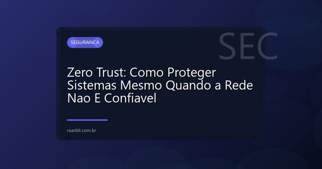 Zero Trust: Como Proteger Sistemas Mesmo Quando a Rede Nao E Confiavel